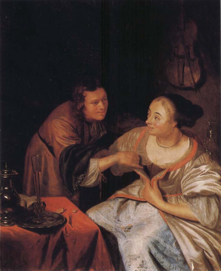 Frans van Mieris Carousing Couple